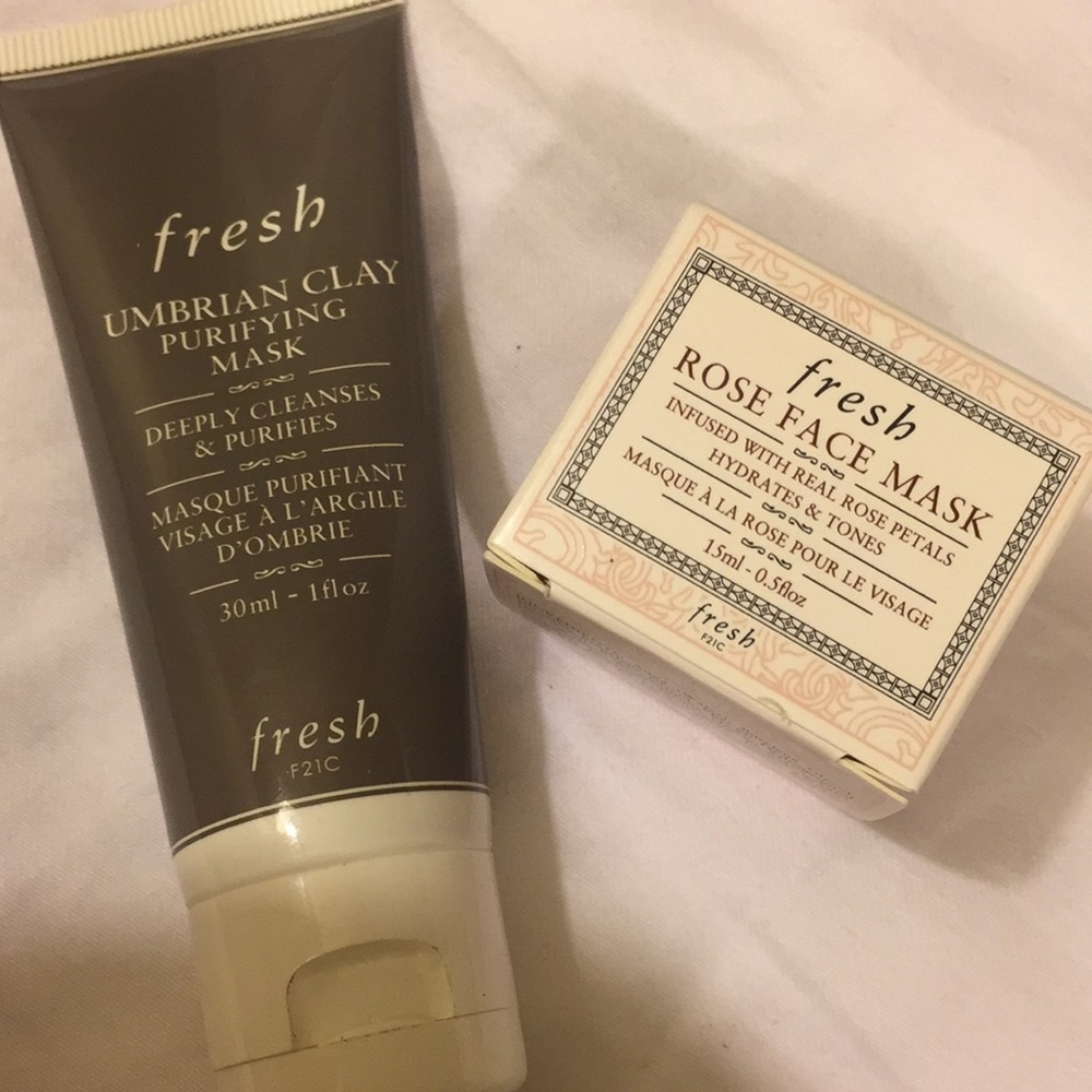 Fresh clay mask and rose mask bundle